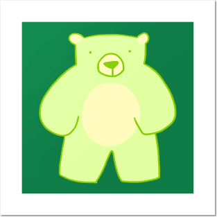 Lime Teddy Bear Posters and Art